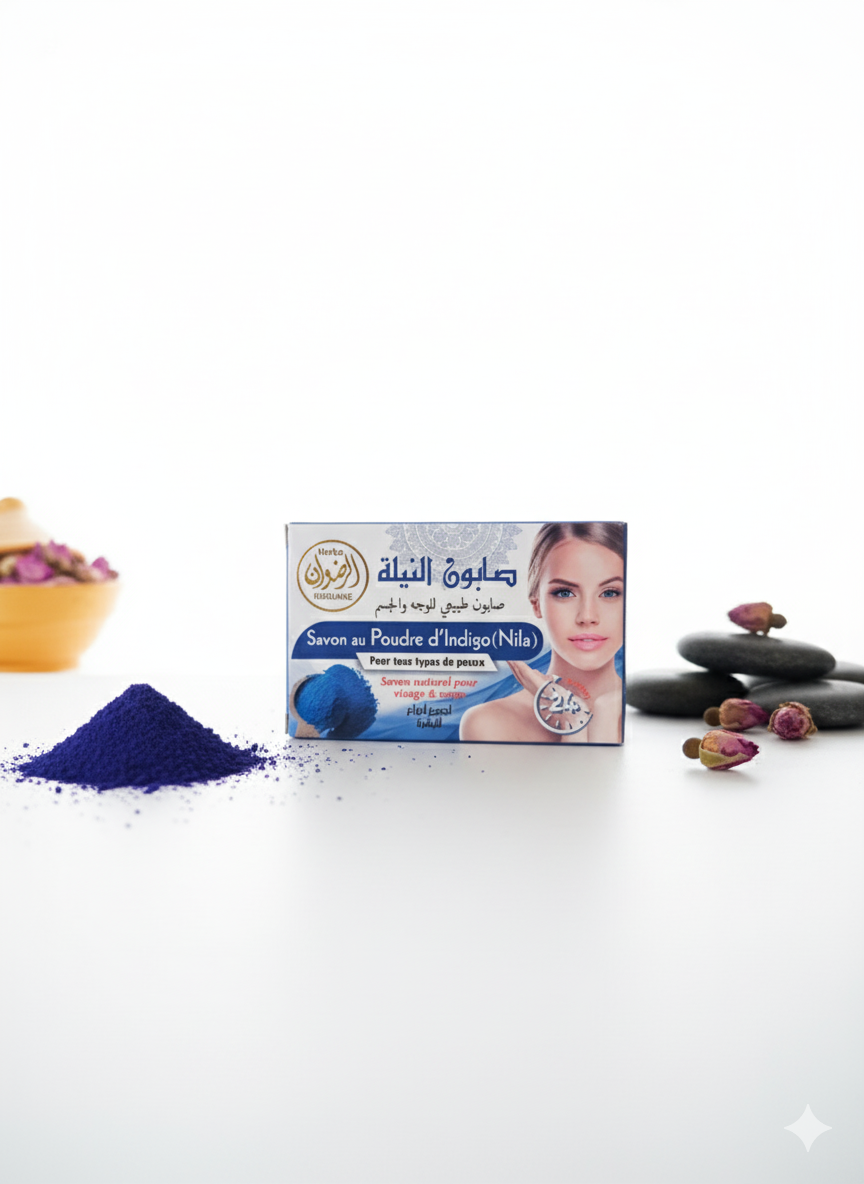 Coffret de bien être rituel complet à base naturelle de la poudre de Nila Bleu