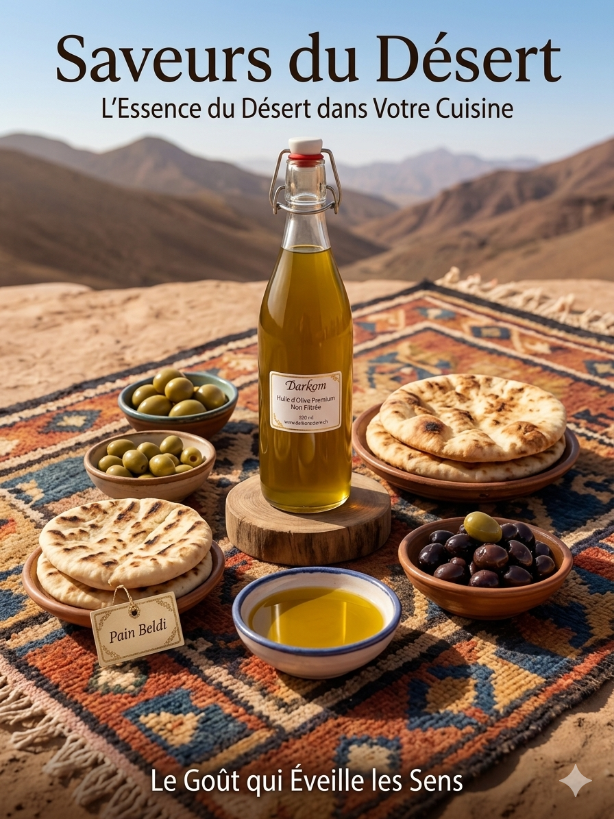 Huile d'olive premium extra vierge non filtrée 100% naturelle 500 ml L'or vert du Maroc Atlas