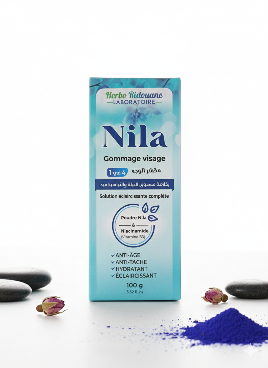 Coffret de bien être rituel complet à base naturelle de la poudre de Nila Bleu
