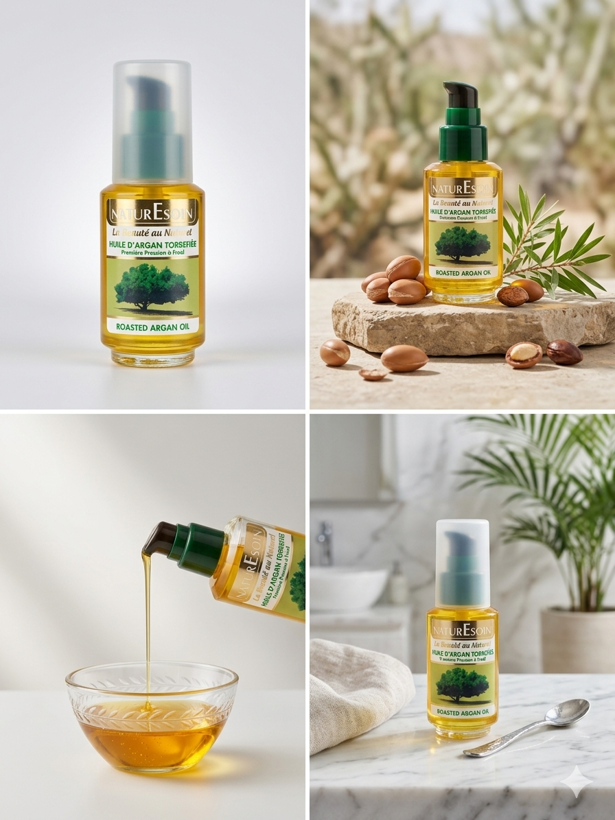 Huile d'Argan Torréfiée – Élixir de Beauté Naturel 50 ml