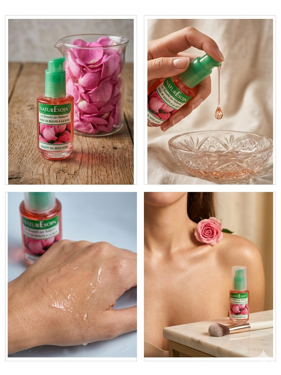 Huile de Rose L'Éclat Pur du Maroc naturelle 100% / 50 ml