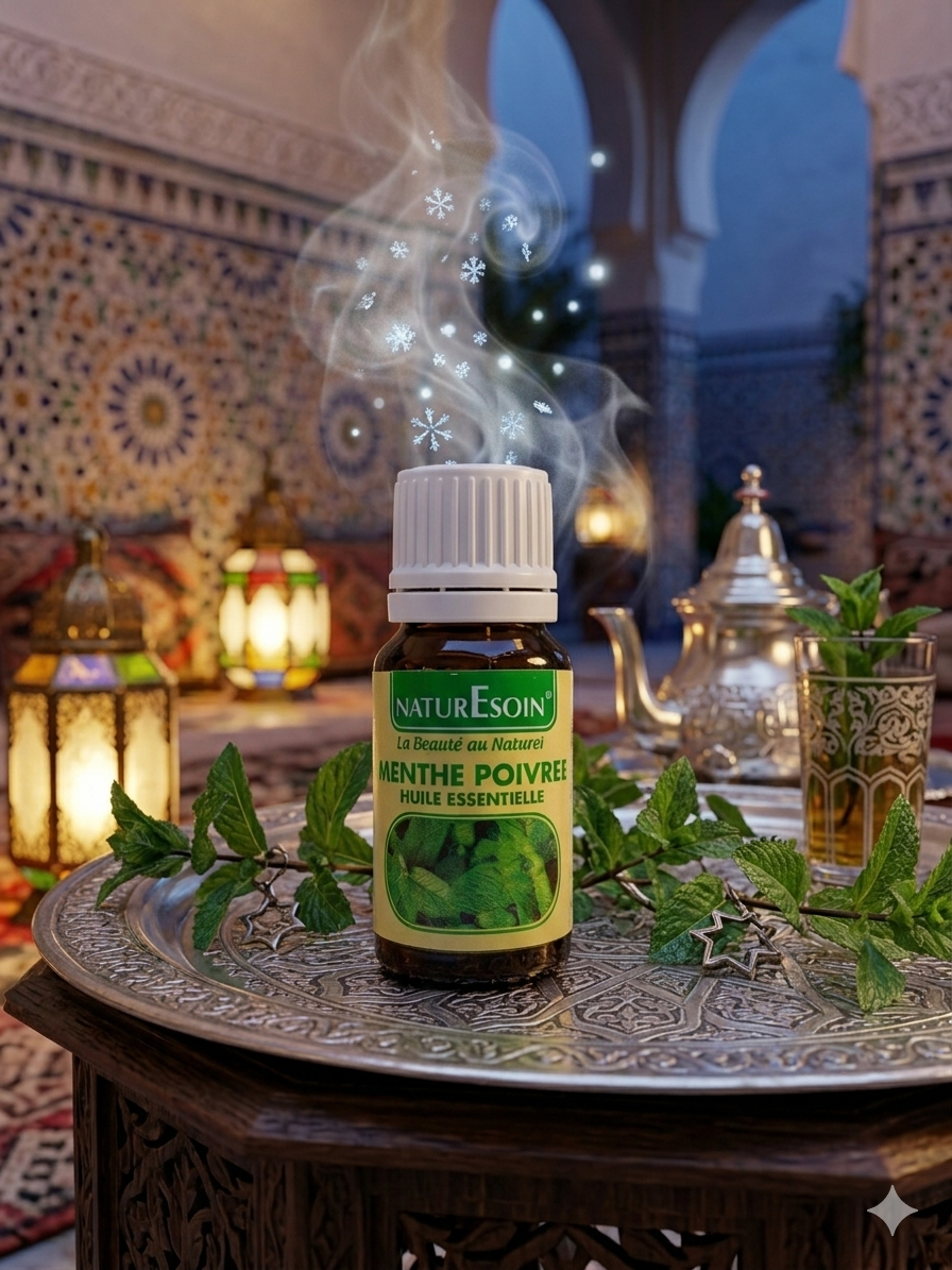 Huile essentielle de la Menthe Poivrée : Fraîcheur & Énergie Pure 10ml