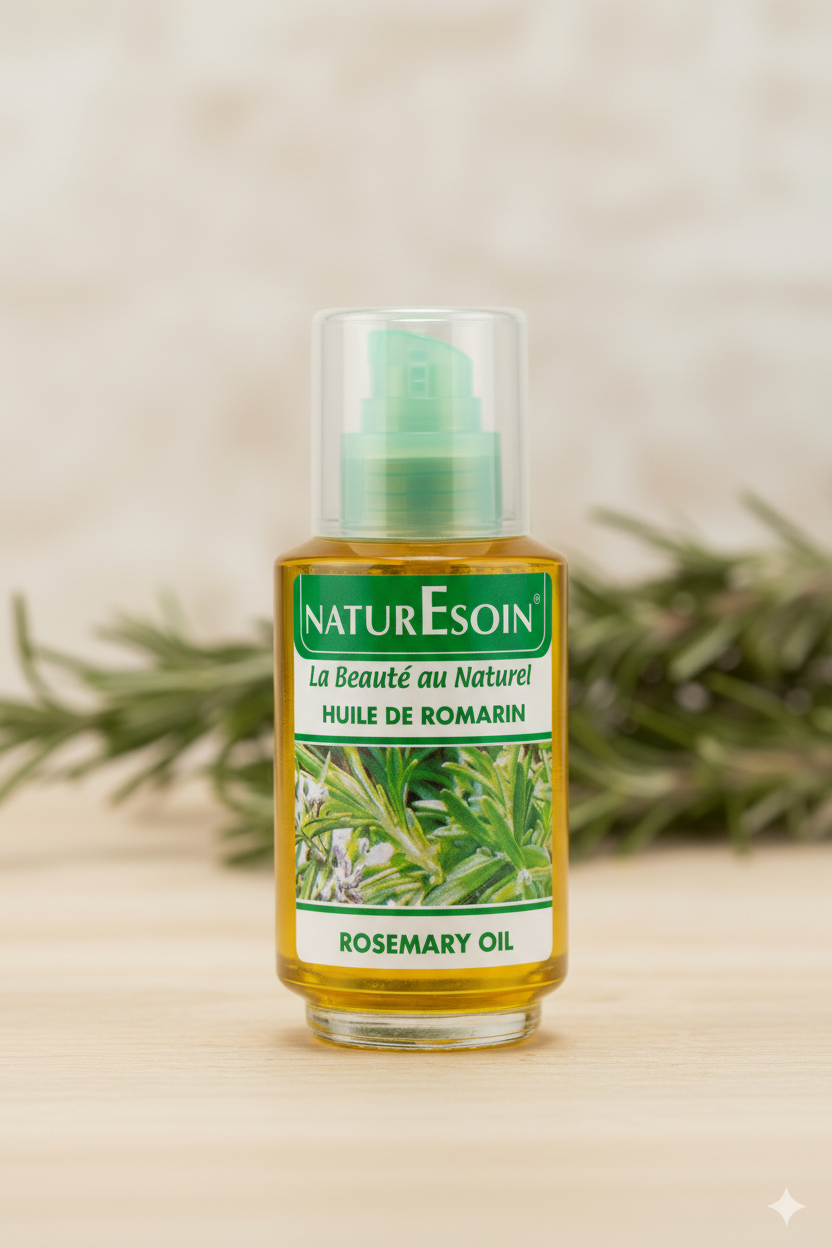 Huile de Romarin – Vitalité & Croissance Capillaire 50 ml