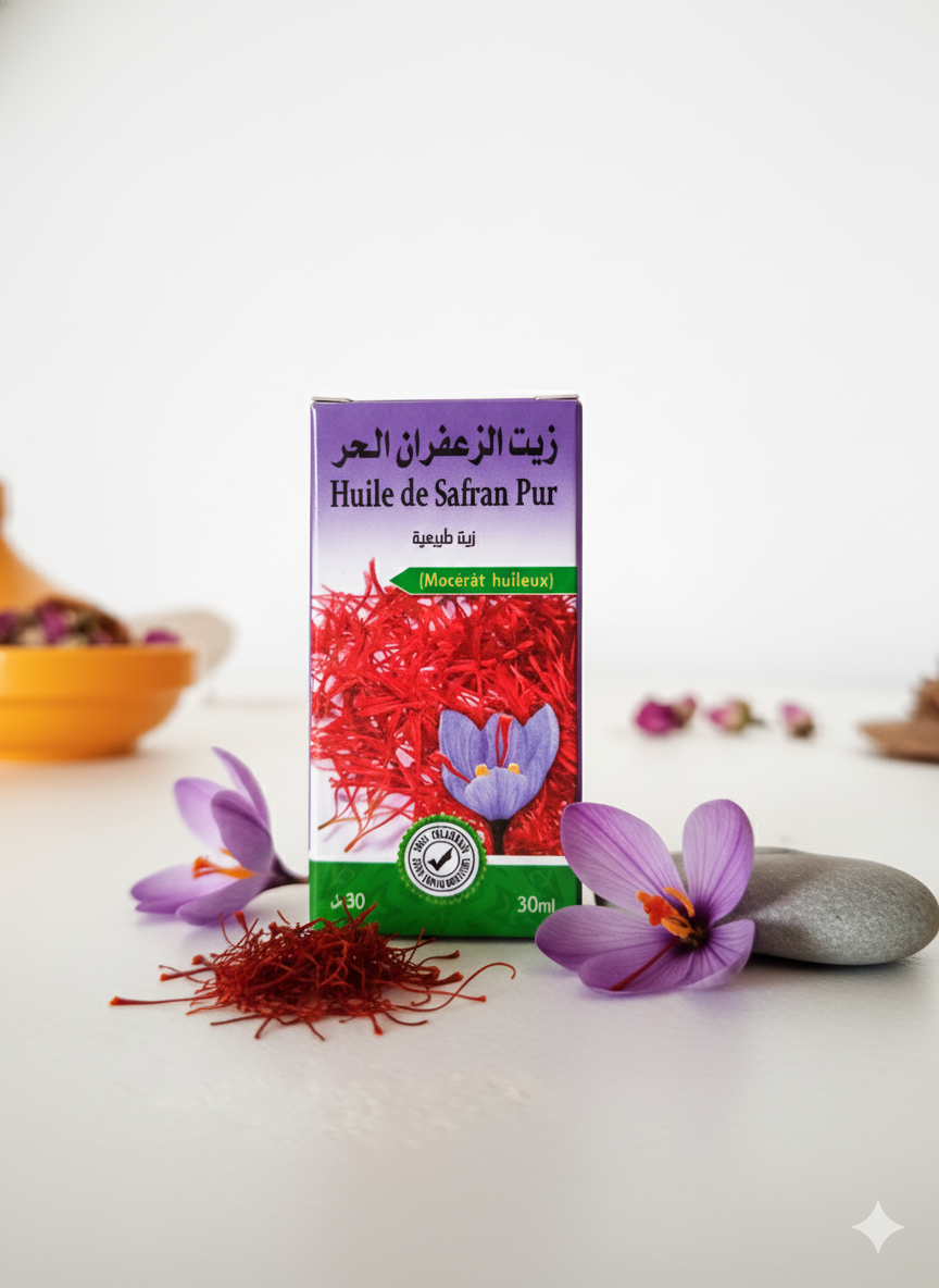 Huile de Safran Pur naturelle – L'Élixir Anti-Âge & Éclat Suprême 30ml