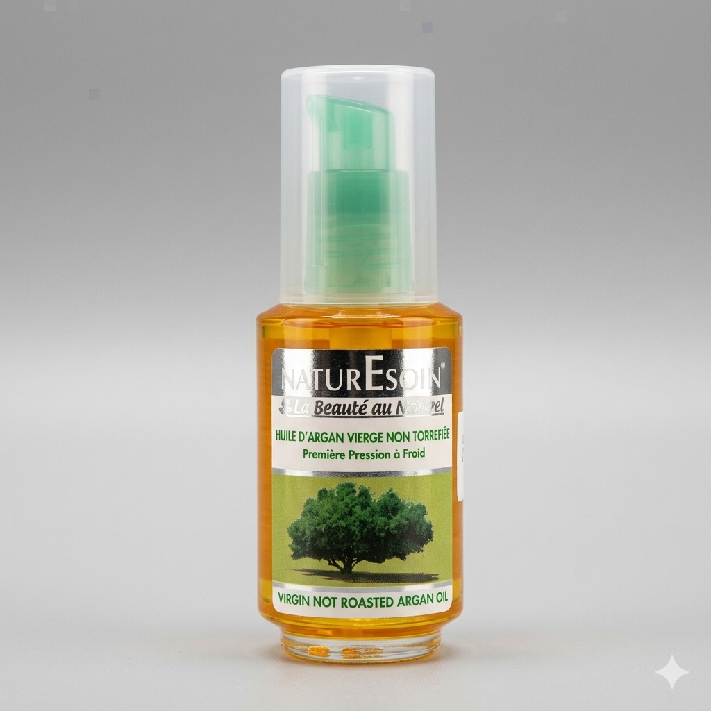 Huile d'Argan Pure (Non Torréfiée) huile végétale cosmétique vierge 100% naturelle 50 ml