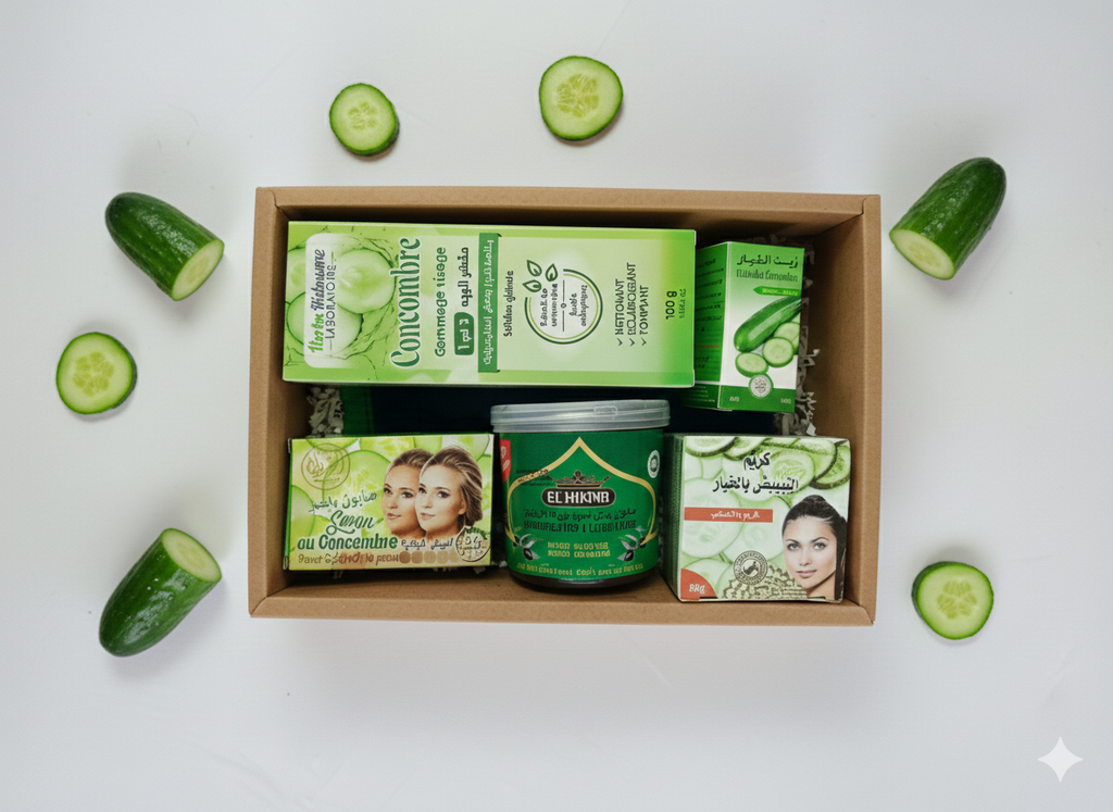 Coffret de bien être rituel à base naturelle de l'huile de concombre