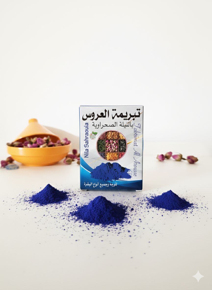 Coffret de bien être rituel complet à base naturelle de la poudre de Nila Bleu