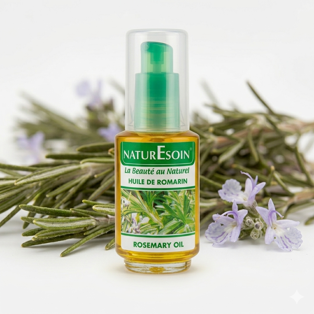 Huile de Romarin – Vitalité & Croissance Capillaire 50 ml